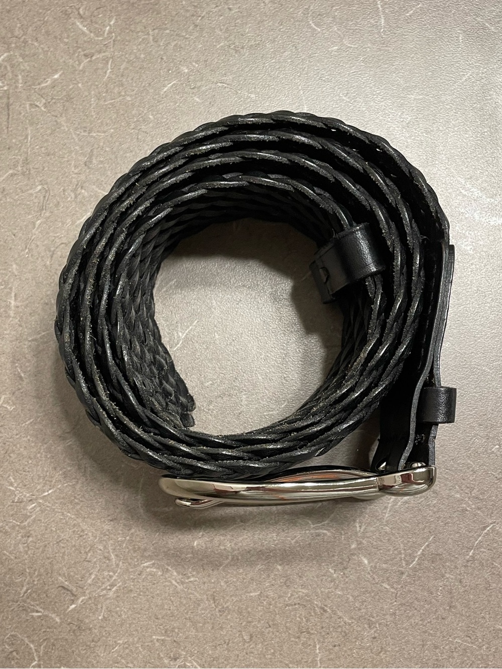 Michael Kors Womens Black Woven Leather Belt XL NWOT - Picture 11 of 11